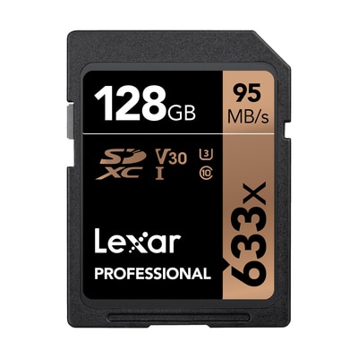 Lexar Professional 633x SDXC UHS-I 记忆卡 128GB 存储卡