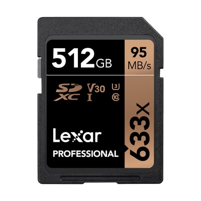 Lexar Professional 633x SDXC UHS-I 记忆卡 512 GB 存储卡