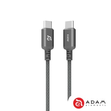 ADAM elements CASA S120 USB-C 对 USB-C 60W编织充电传输线Ｇrey